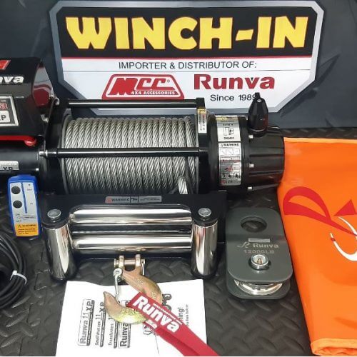 RUNVA WINCH-Steel Cable 13000lbs ( 5 897kg ) 12V REMOTE