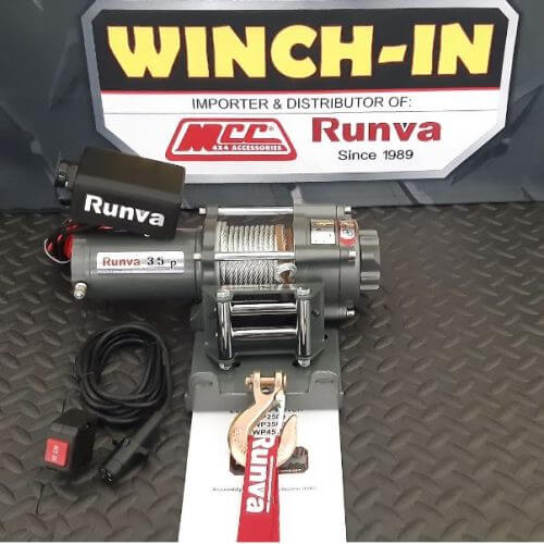RUNVA WINCH-Steel Cable 3500lbs ( 1 588kg ) 12V