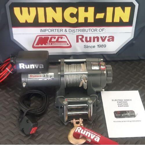 RUNVA WINCH-Steel Cable 3500lbs ( 1 588kg ) 24V