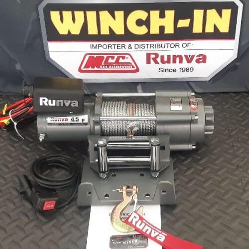 RUNVA WINCH-Steel Cable 4500lbs ( 2 041kg ) 12V