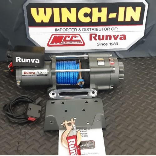 RUNVA WINCH-Synthetic Rope 4500lbs ( 2041kg ) 12V