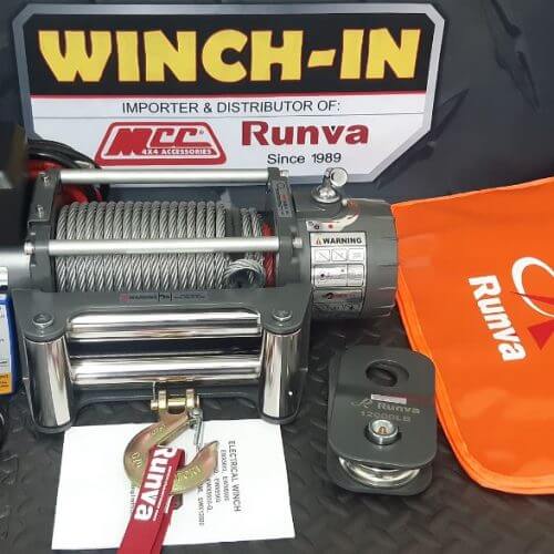 RUNVA WINCH-Steel Cable 9500lbs ( 4 309kg ) 12V REMOTE